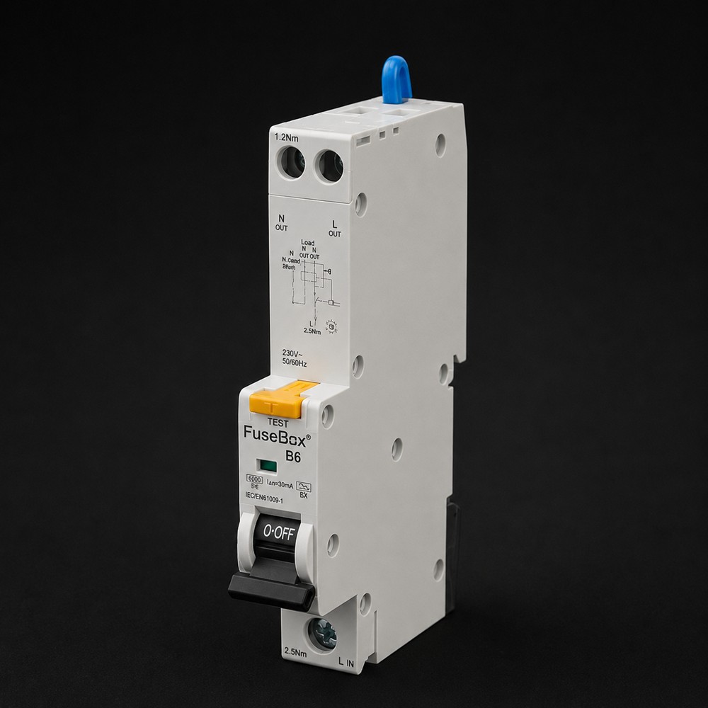 FuseBox RTA064030B 40A RCBO Type A 30mA B Curve 6kA